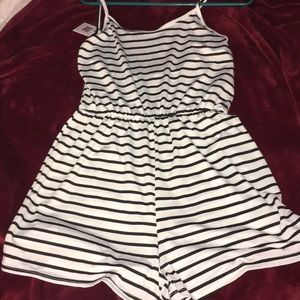 Black and white romper